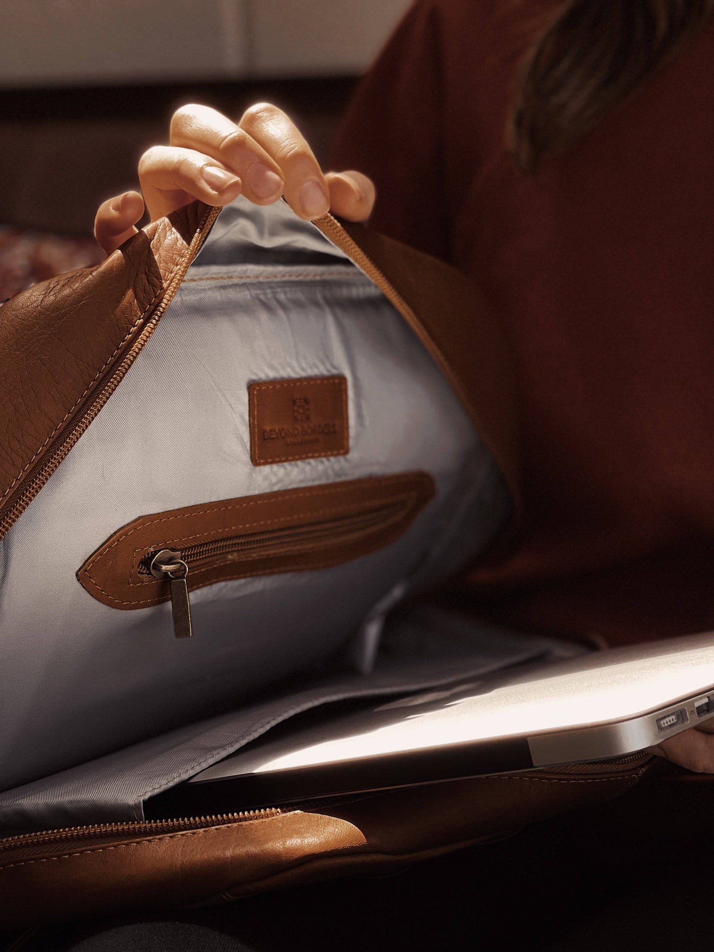 Leather Commuter Backpack
