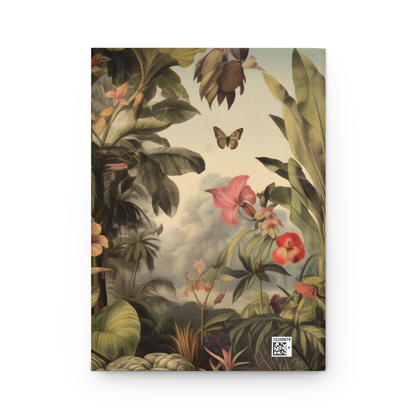 Tropical Botanical Hardcover Journal — Vintage Floral Notebook for Writing & Gift
