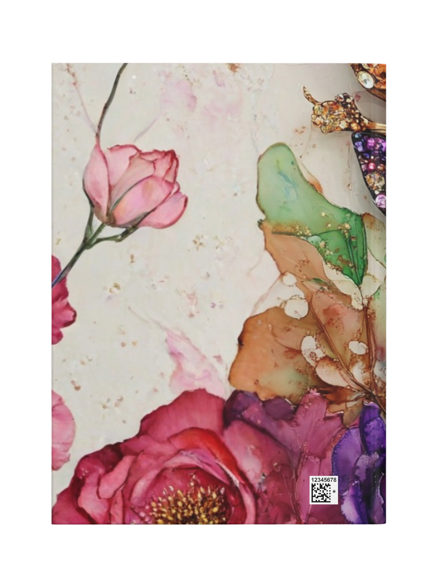 Pretty Buck Floral Hardcover Journal — Matte Floral Deer Art Notebook
